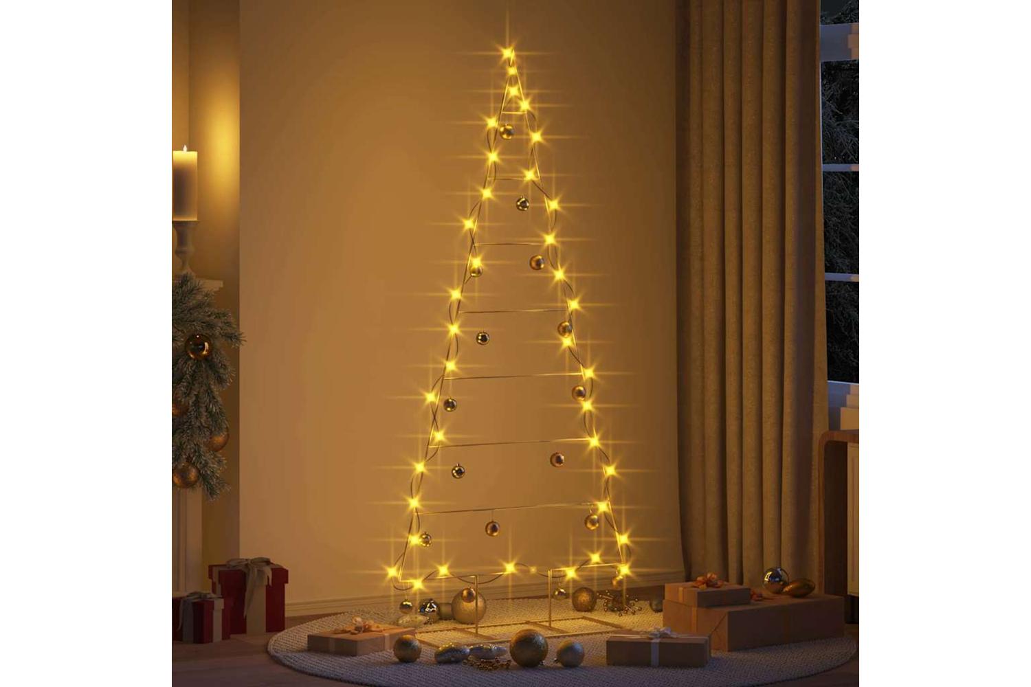 Vidaxl Metal Christmas Tree With Stand Gold 210 Cm Powder-coated Steel-4