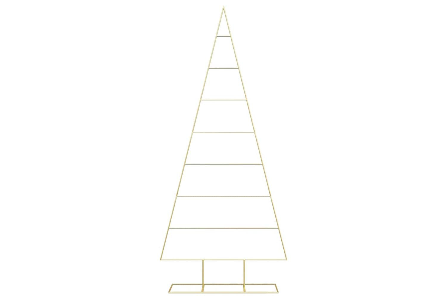 Vidaxl Metal Christmas Tree With Stand Gold 210 Cm Powder-coated Steel-5