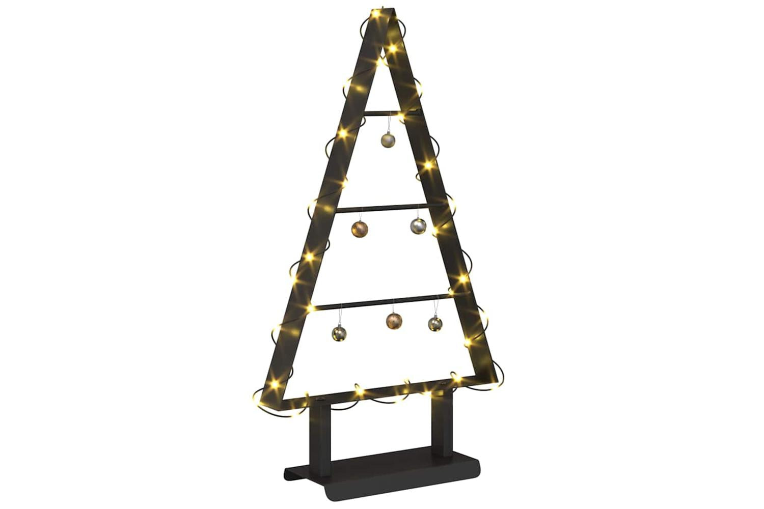Vidaxl Metal Christmas Tree With Stand Black 60 Cm Steel-3
