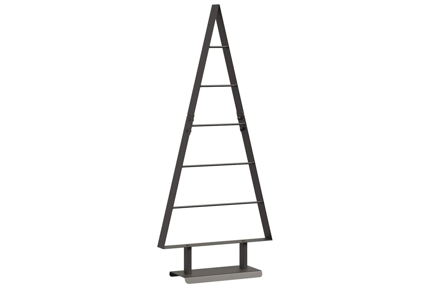 Vidaxl Metal Christmas Tree With Stand Black 90 Cm Steel-2