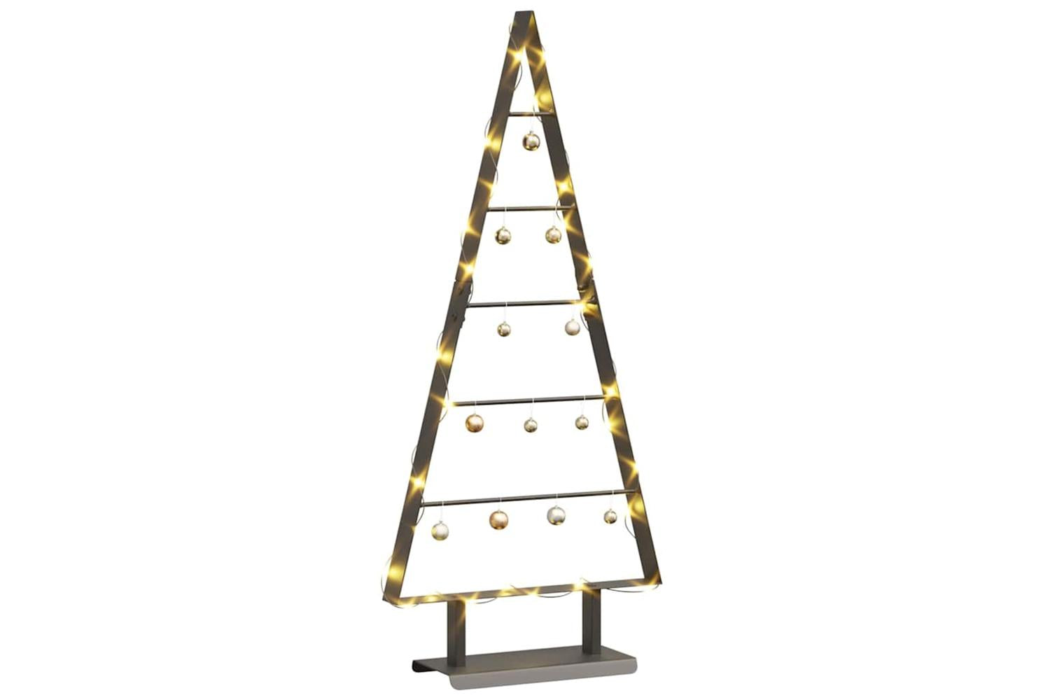 Vidaxl Metal Christmas Tree With Stand Black 90 Cm Steel-3