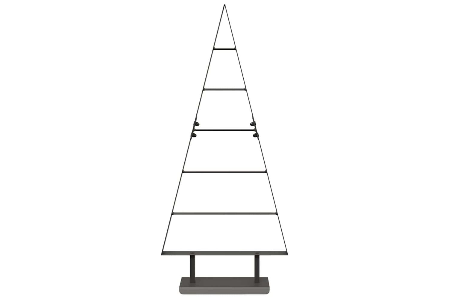 Vidaxl Metal Christmas Tree With Stand Black 90 Cm Steel-5