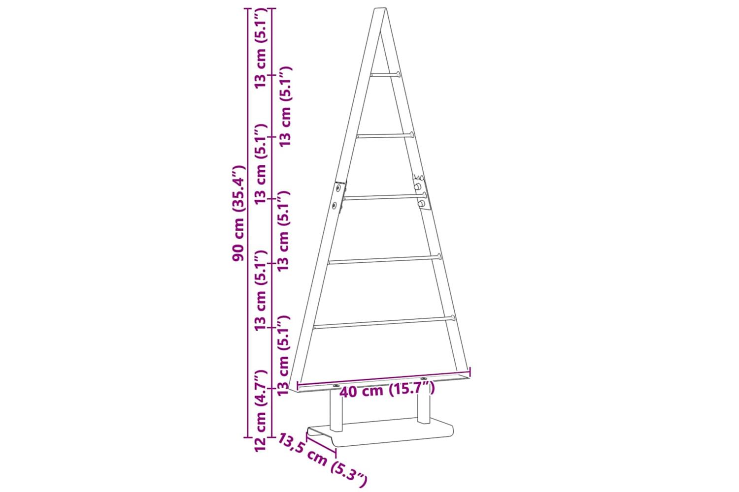 Vidaxl Metal Christmas Tree With Stand Black 90 Cm Steel-9