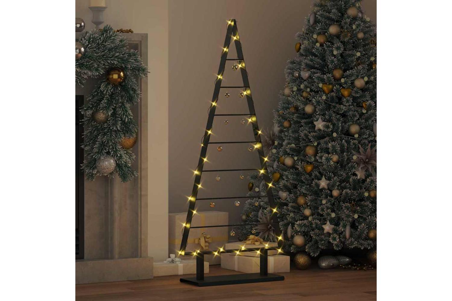 Vidaxl Metal Christmas Tree With Stand Black 125 Cm Steel-4