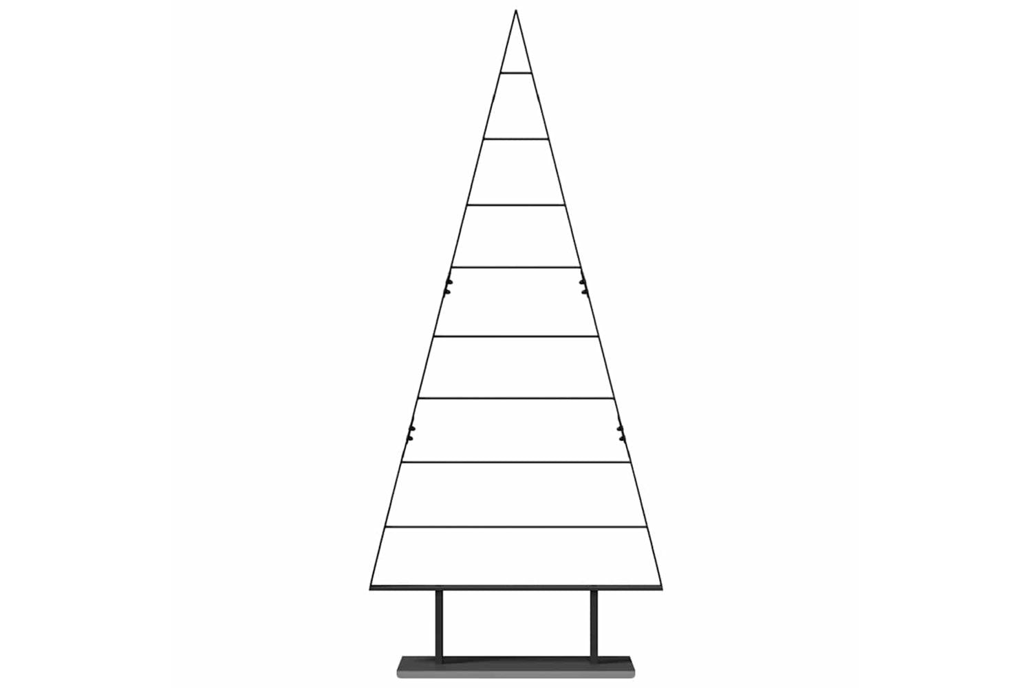Vidaxl Metal Christmas Tree With Stand Black 180 Cm Steel-5