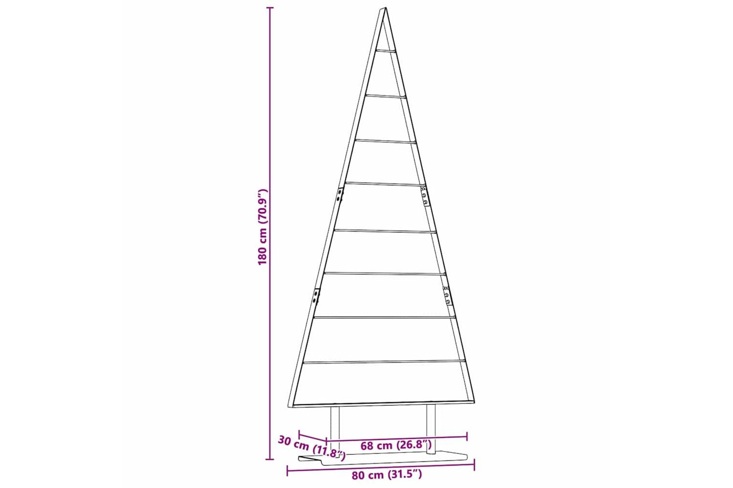 Vidaxl Metal Christmas Tree With Stand Black 180 Cm Steel-9