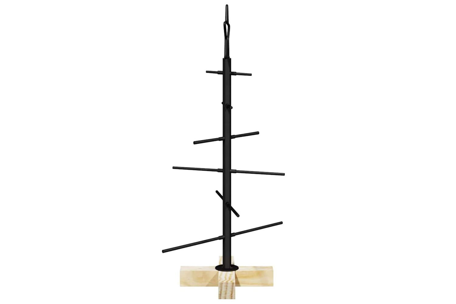 Vidaxl Metal Christmas Tree With Stand Black 60 Cm Powder-coated Steel-6