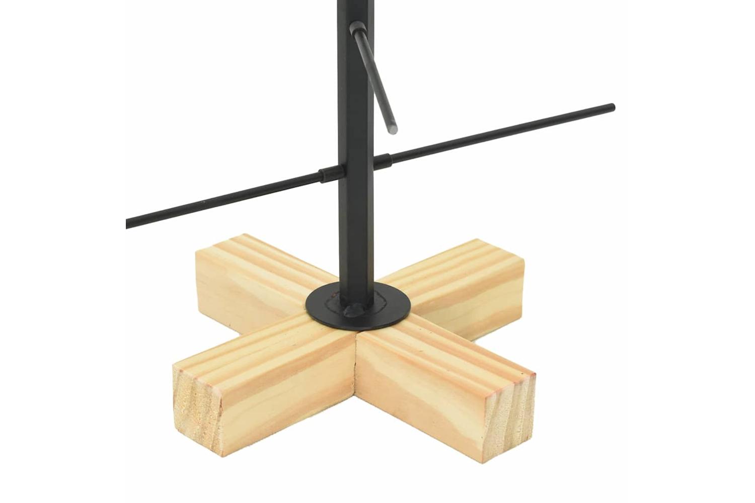 Vidaxl Metal Christmas Tree With Stand Black 60 Cm Powder-coated Steel-8