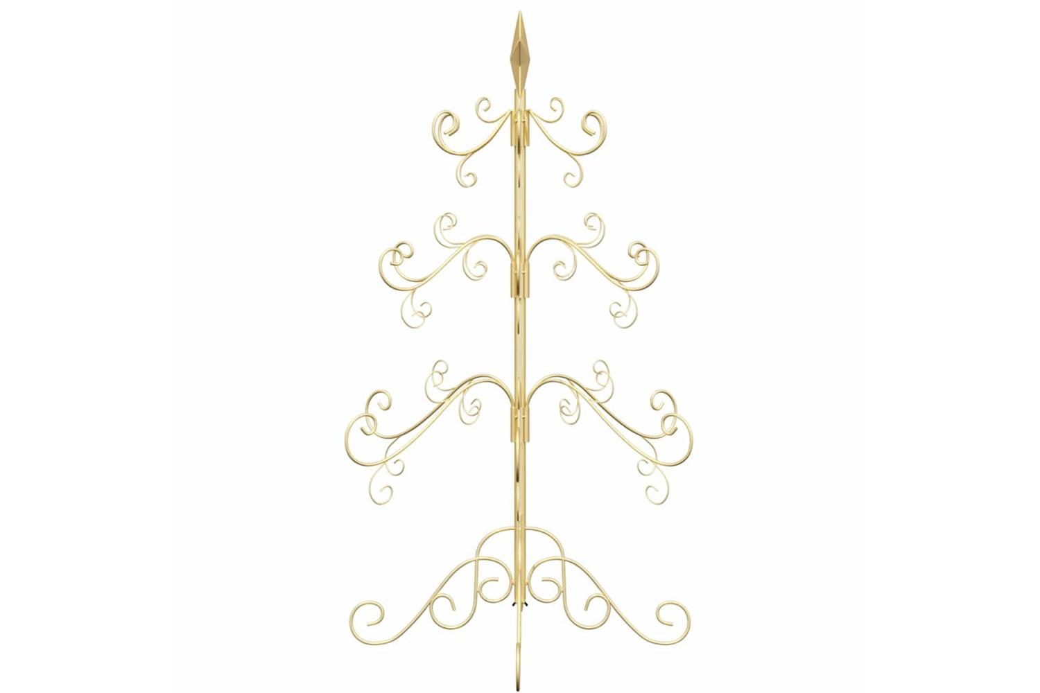 Vidaxl Metal Christmas Tree With Stand Gold 90 Cm Powder-coated Steel-6