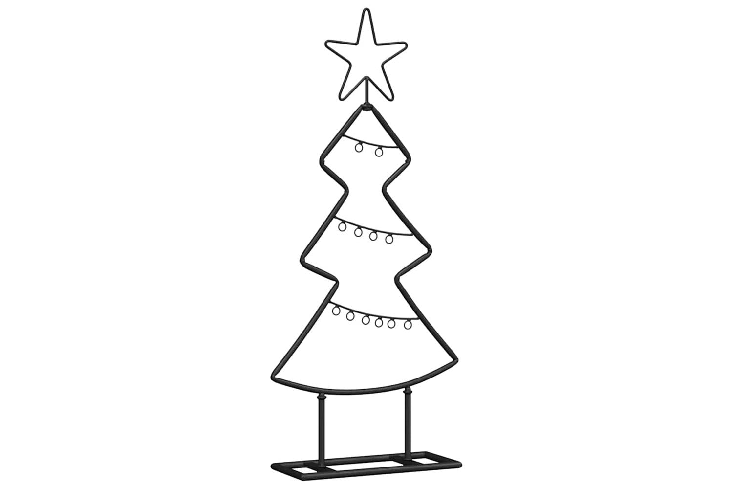 Vidaxl Metal Christmas Tree With Stand Black 60 Cm Steel-2