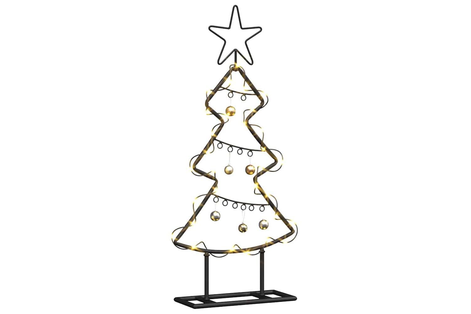 Vidaxl Metal Christmas Tree With Stand Black 60 Cm Steel-3