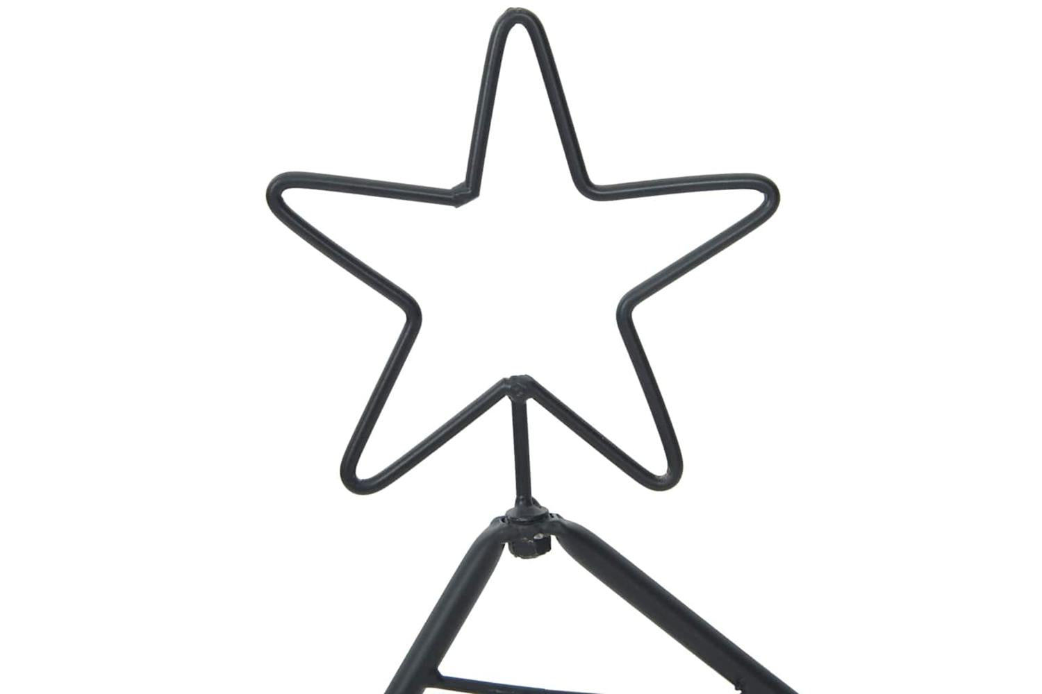 Vidaxl Metal Christmas Tree With Stand Black 60 Cm Steel-7