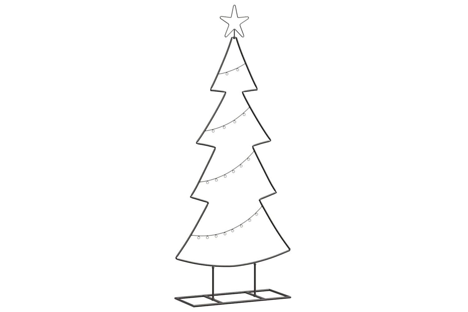 Vidaxl Metal Christmas Tree With Stand Black 125 Cm Steel-2