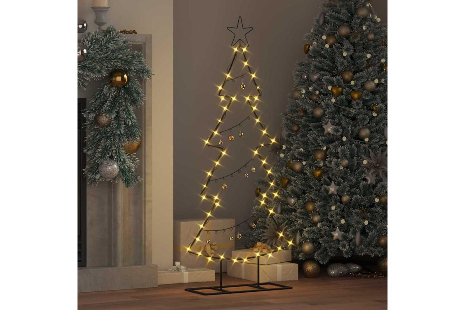 Vidaxl Metal Christmas Tree With Stand Black 125 Cm Steel-4