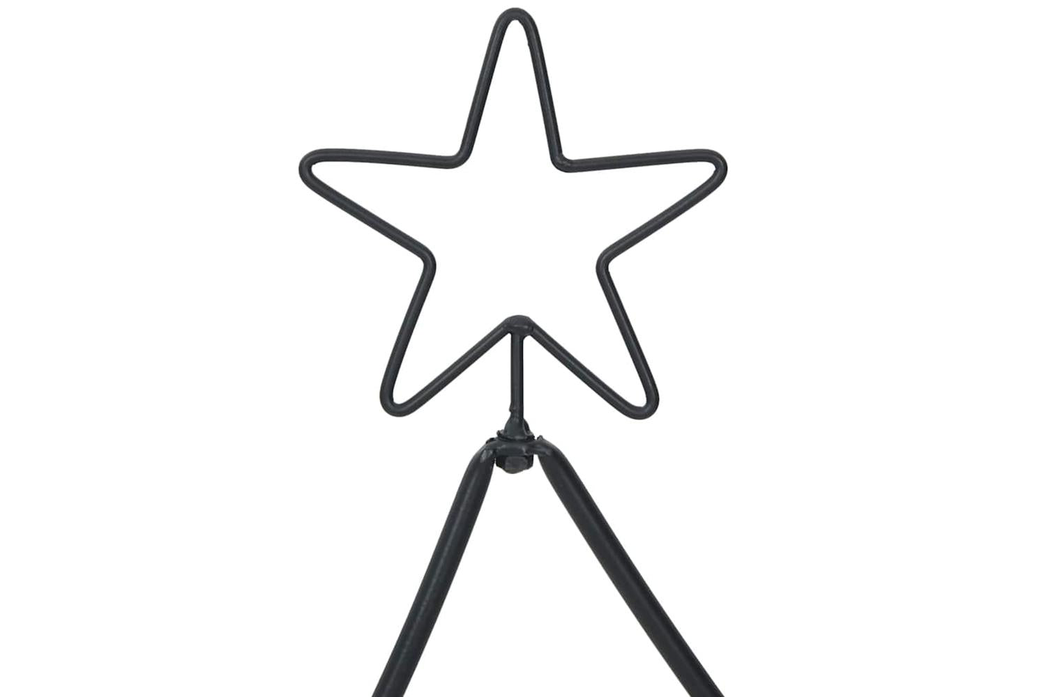Vidaxl Metal Christmas Tree With Stand Black 150 Cm Steel-7