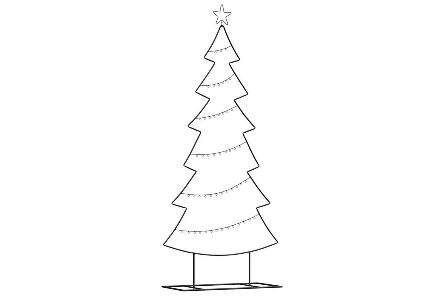 Vidaxl Metal Christmas Tree With Stand Black 180 Cm Steel-2