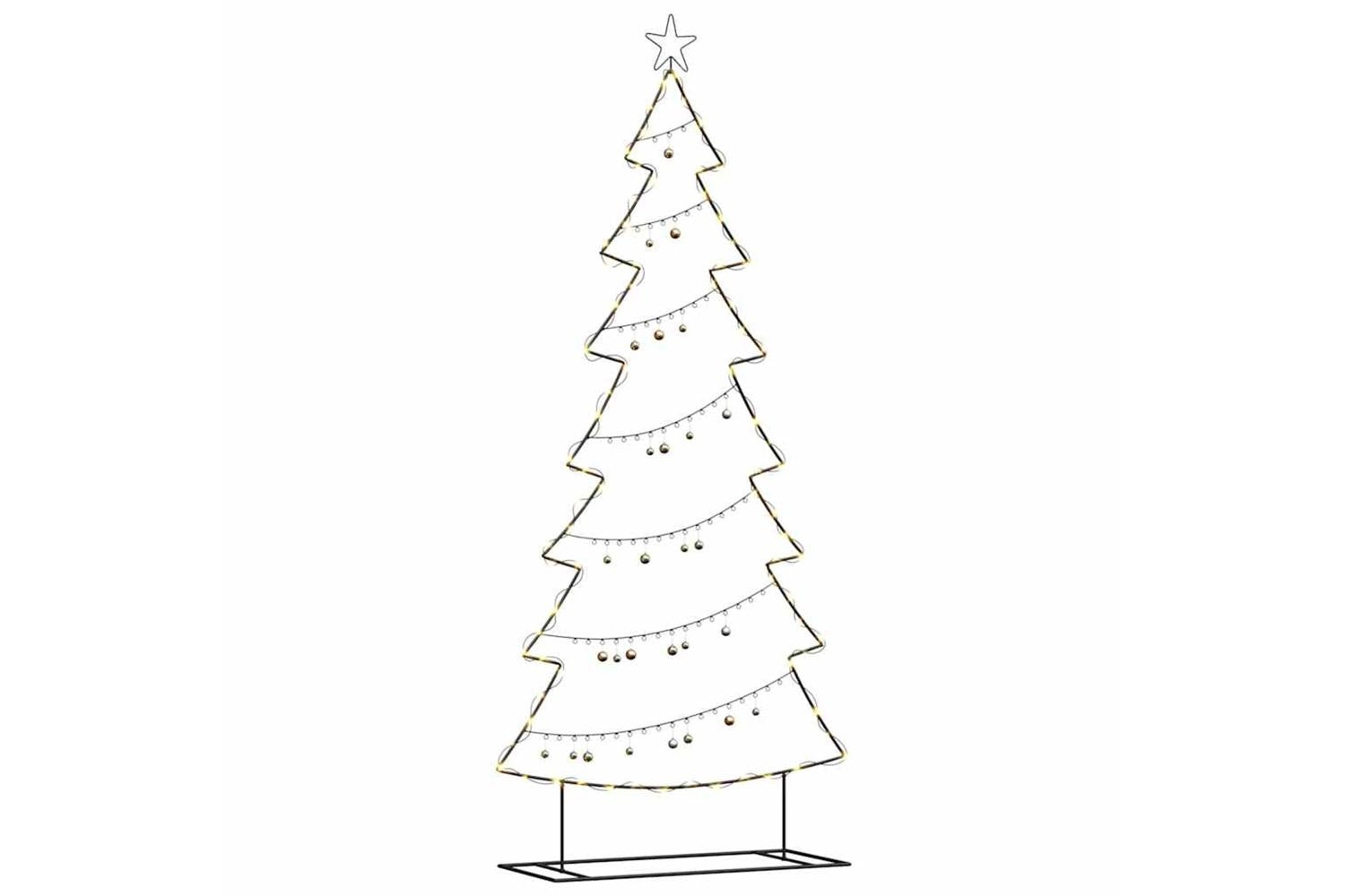 Vidaxl Metal Christmas Tree With Stand Black 210 Cm Steel-3