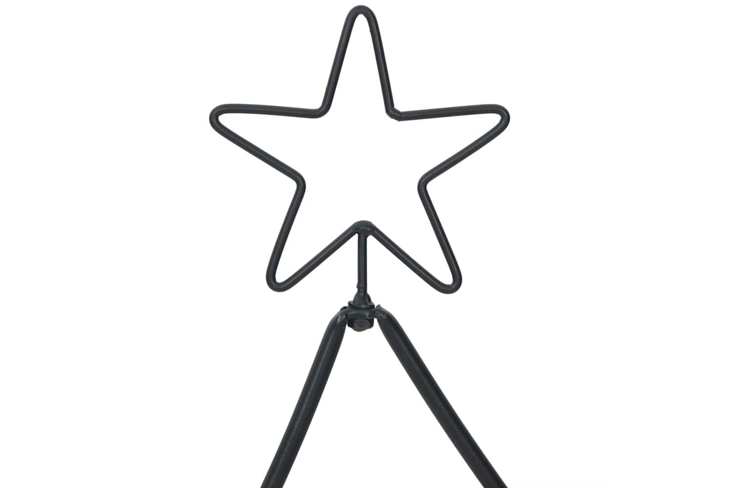 Vidaxl Metal Christmas Tree With Stand Black 210 Cm Steel-7