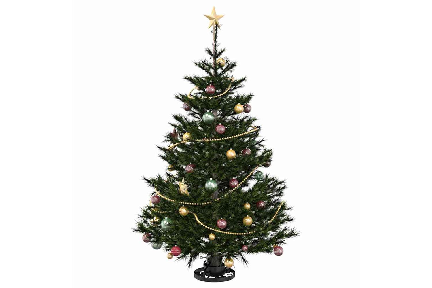Vidaxl Christmas Tree Stand Black 40 X 40 X 21 Cm Steel-3