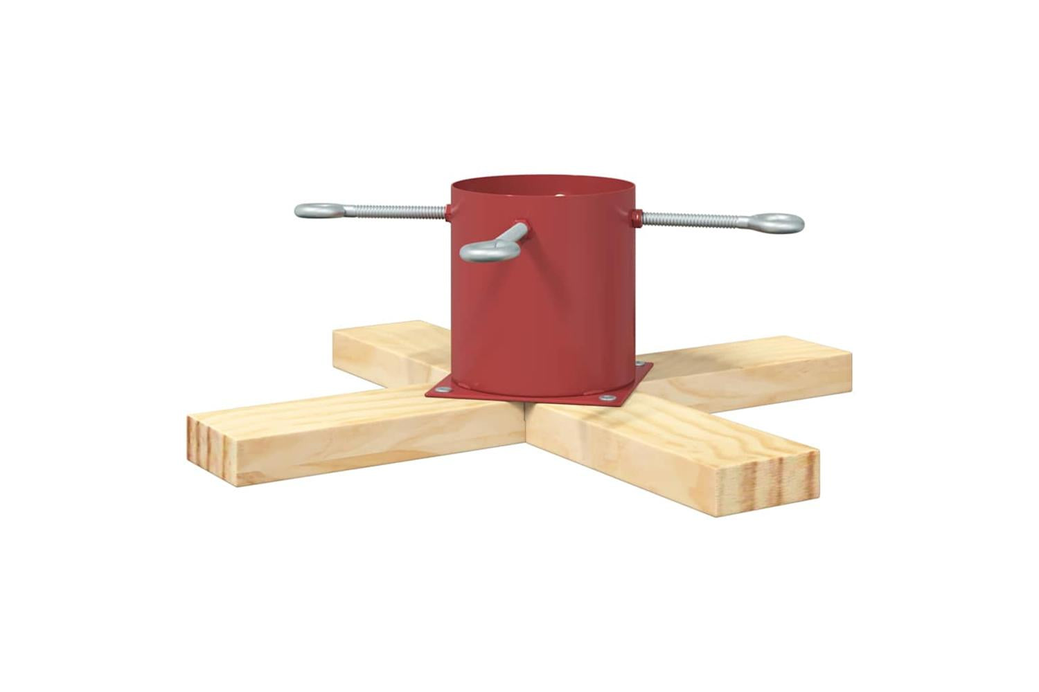 Vidaxl Christmas Tree Stand 173 Red 50 X 50 X 16 Cm Solid Pine Wood-2