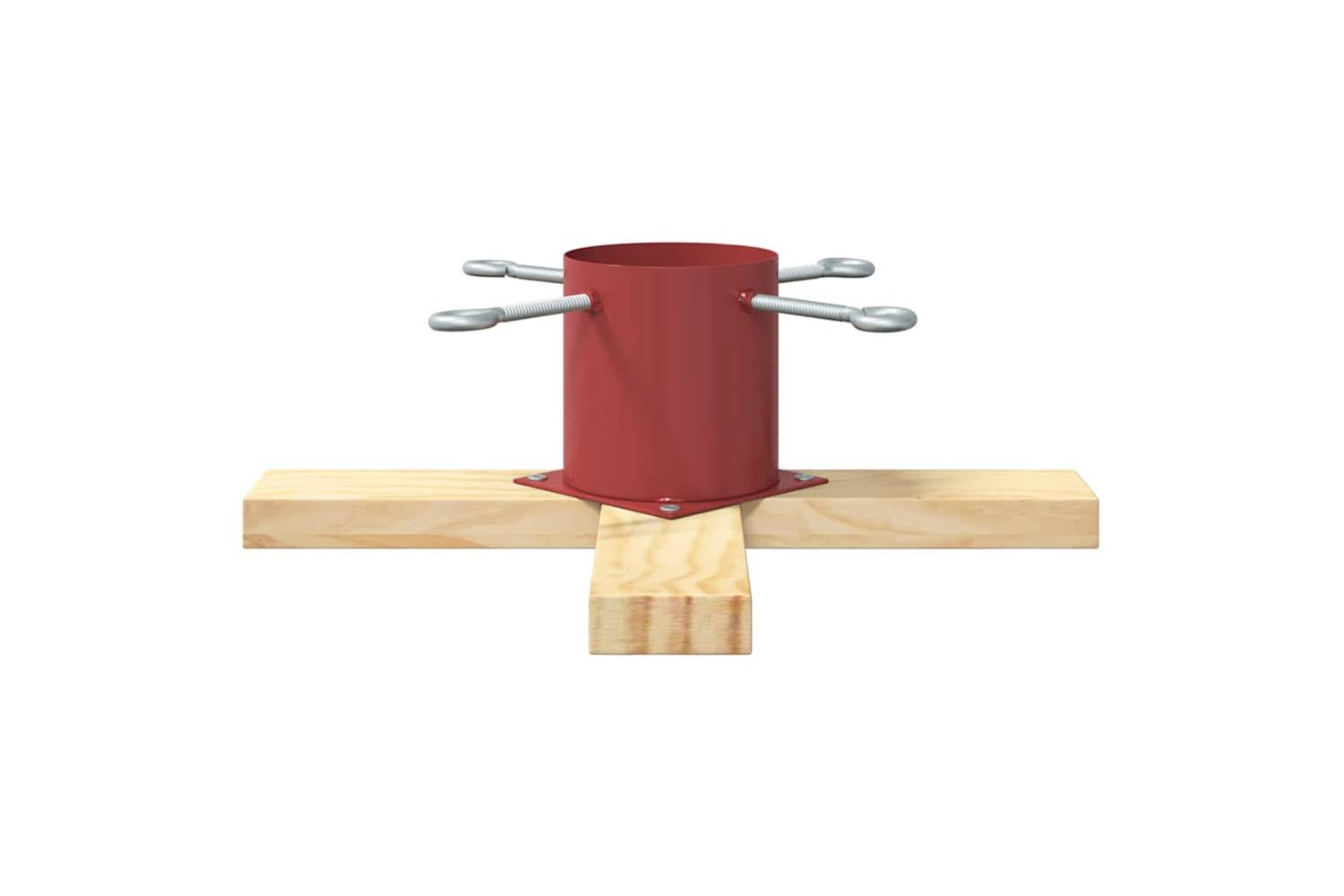 Vidaxl Christmas Tree Stand 173 Red 50 X 50 X 16 Cm Solid Pine Wood-5