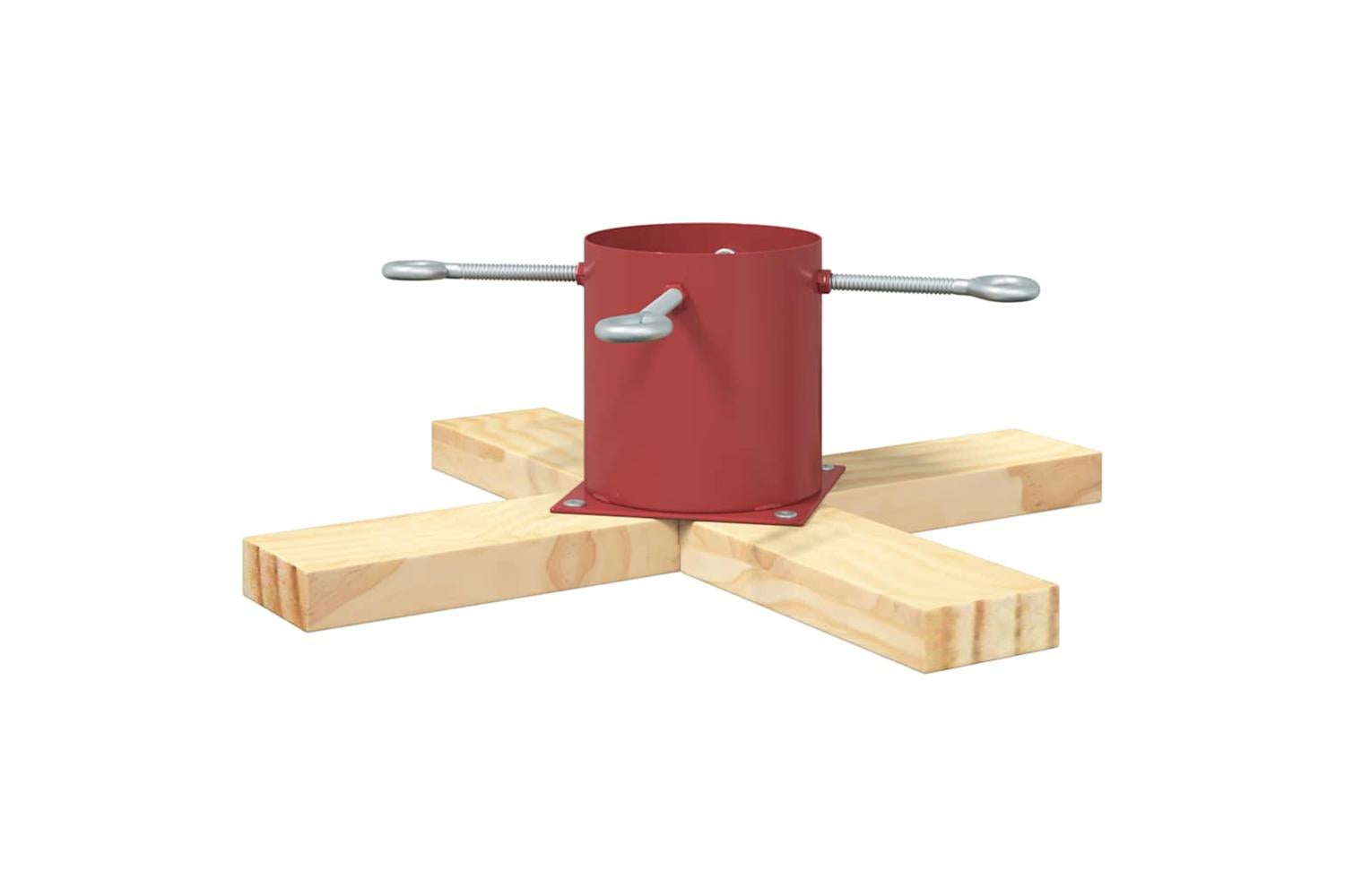Vidaxl Christmas Tree Stand 173 Red 50 X 50 X 16 Cm Solid Pine Wood-6