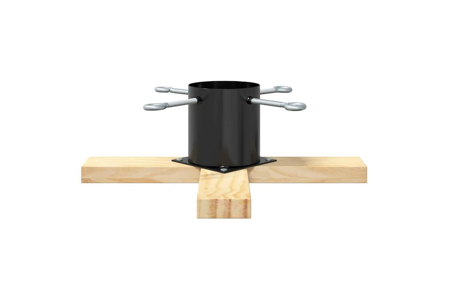 Vidaxl Christmas Tree Stand 173 Black 50 X 50 X 16 Cm Solid Pine Wood-5