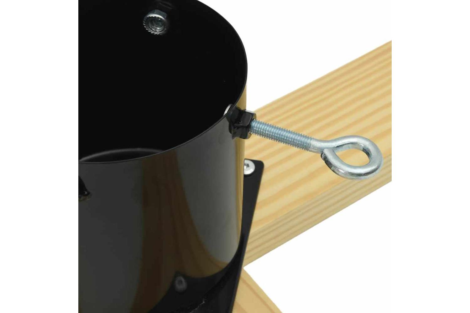 Vidaxl Christmas Tree Stand 173 Black 50 X 50 X 16 Cm Solid Pine Wood-8