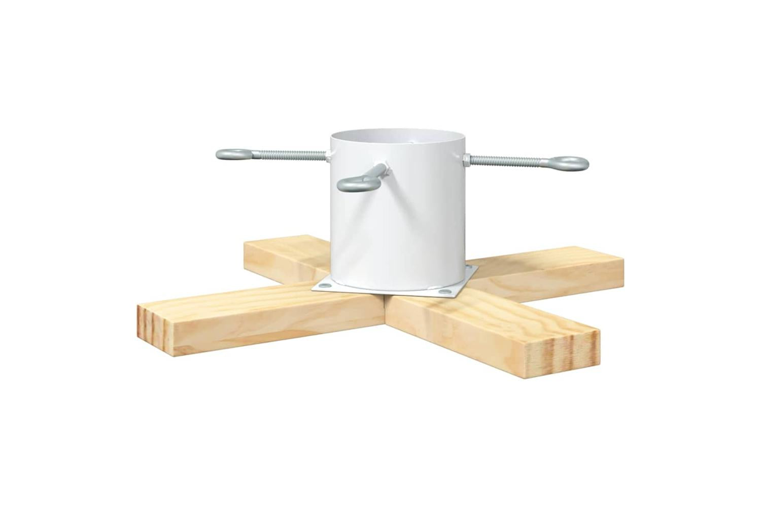 Vidaxl Christmas Tree Stand 173 White 50 X 50 X 16 Cm Solid Pine Wood-2