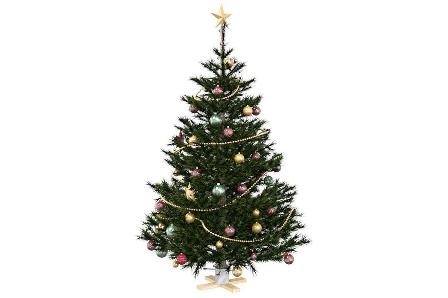 Vidaxl Christmas Tree Stand 173 White 50 X 50 X 16 Cm Solid Pine Wood-3