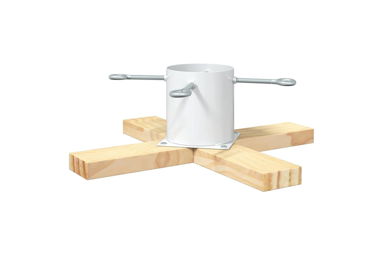 Vidaxl Christmas Tree Stand 173 White 50 X 50 X 16 Cm Solid Pine Wood-6