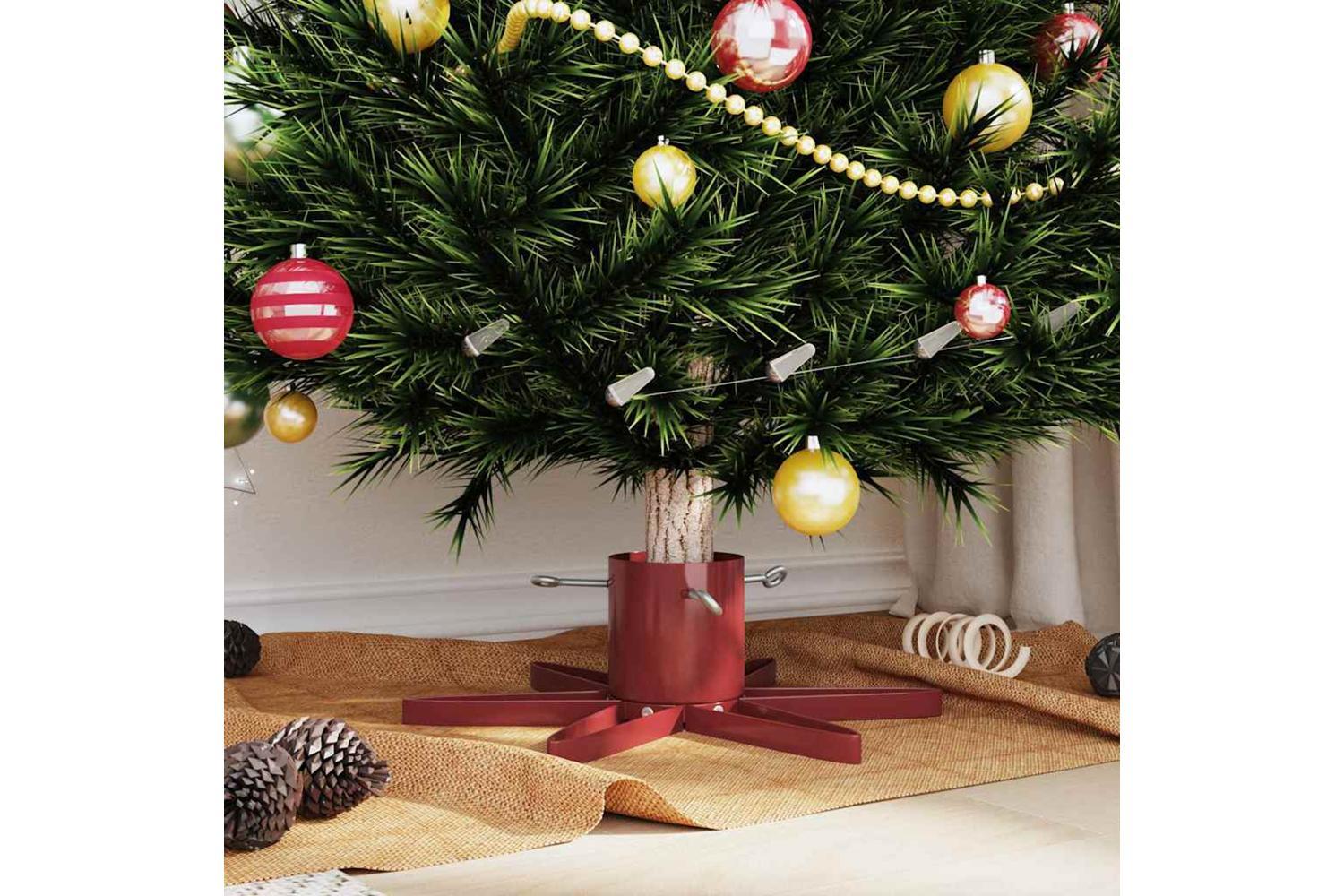 Vidaxl Christmas Tree Stand 173 Red 49 X 49 X 155 Cm Steel-4