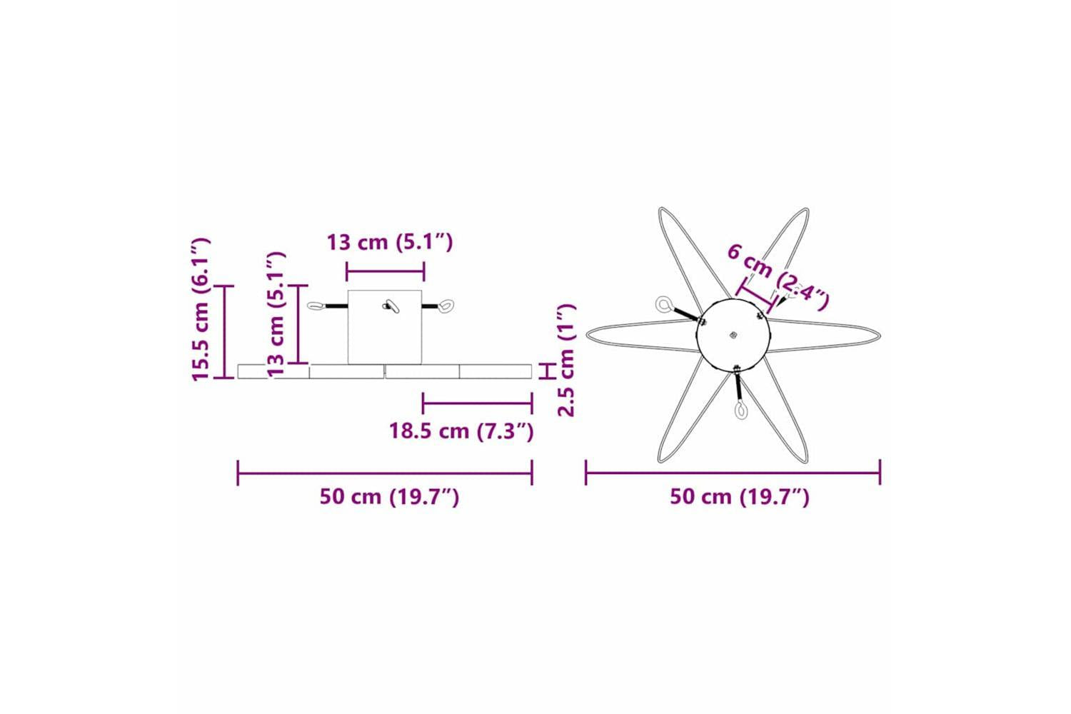 Vidaxl Christmas Tree Stand 173 White 49 X 49 X 155 Cm Steel-9