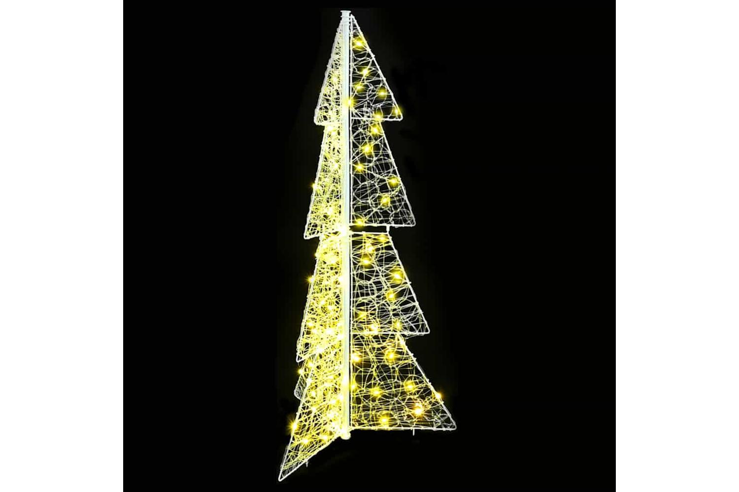 Vidaxl Christmas Tree With 100 Leds Warm White 120 Cm Acrylic-3