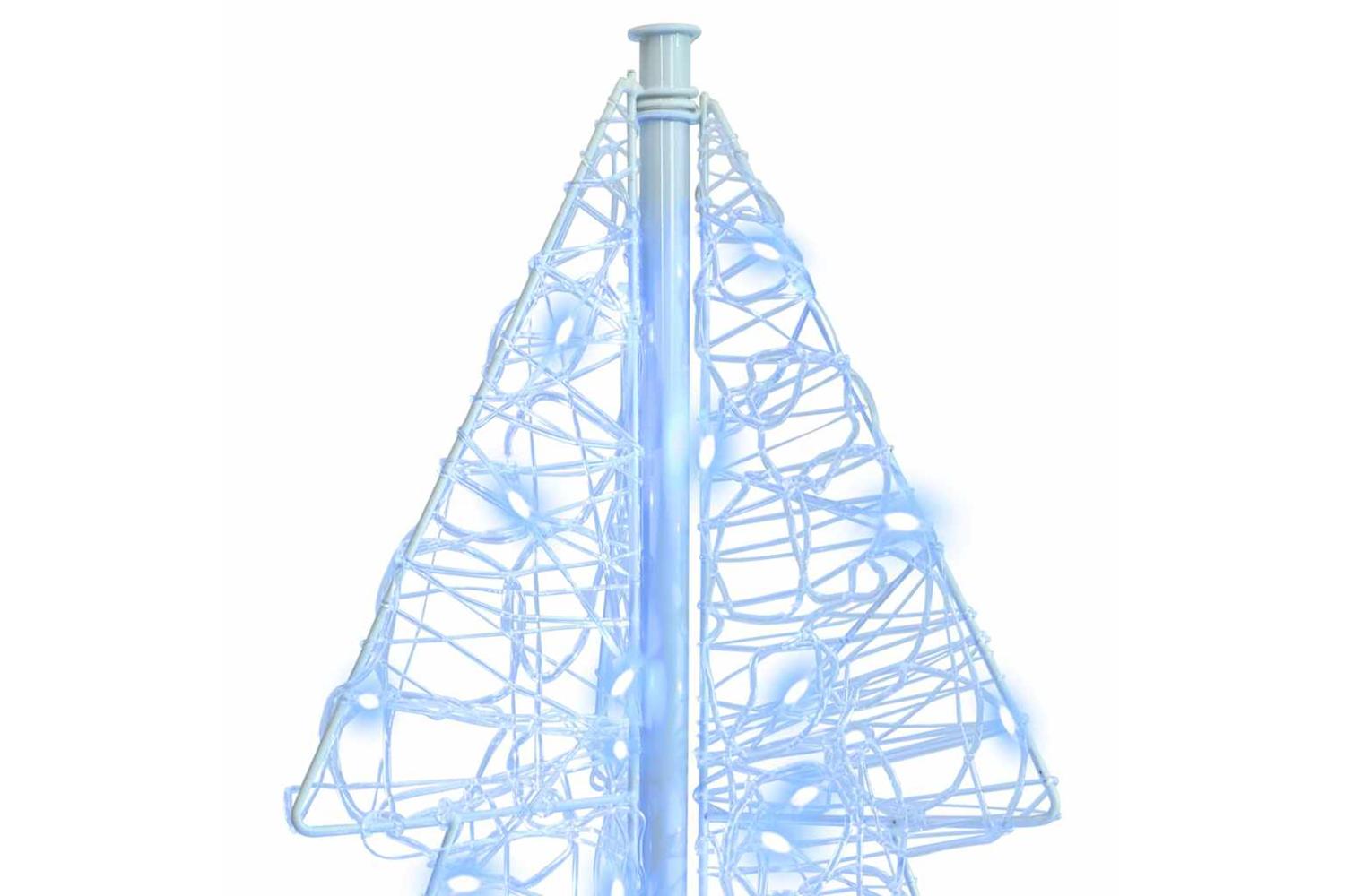 Vidaxl Christmas Tree With 100 Leds Cold White 120 Cm Acrylic-4
