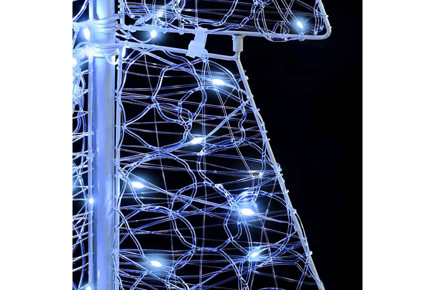 Vidaxl Christmas Tree With 100 Leds Cold White 120 Cm Acrylic-5