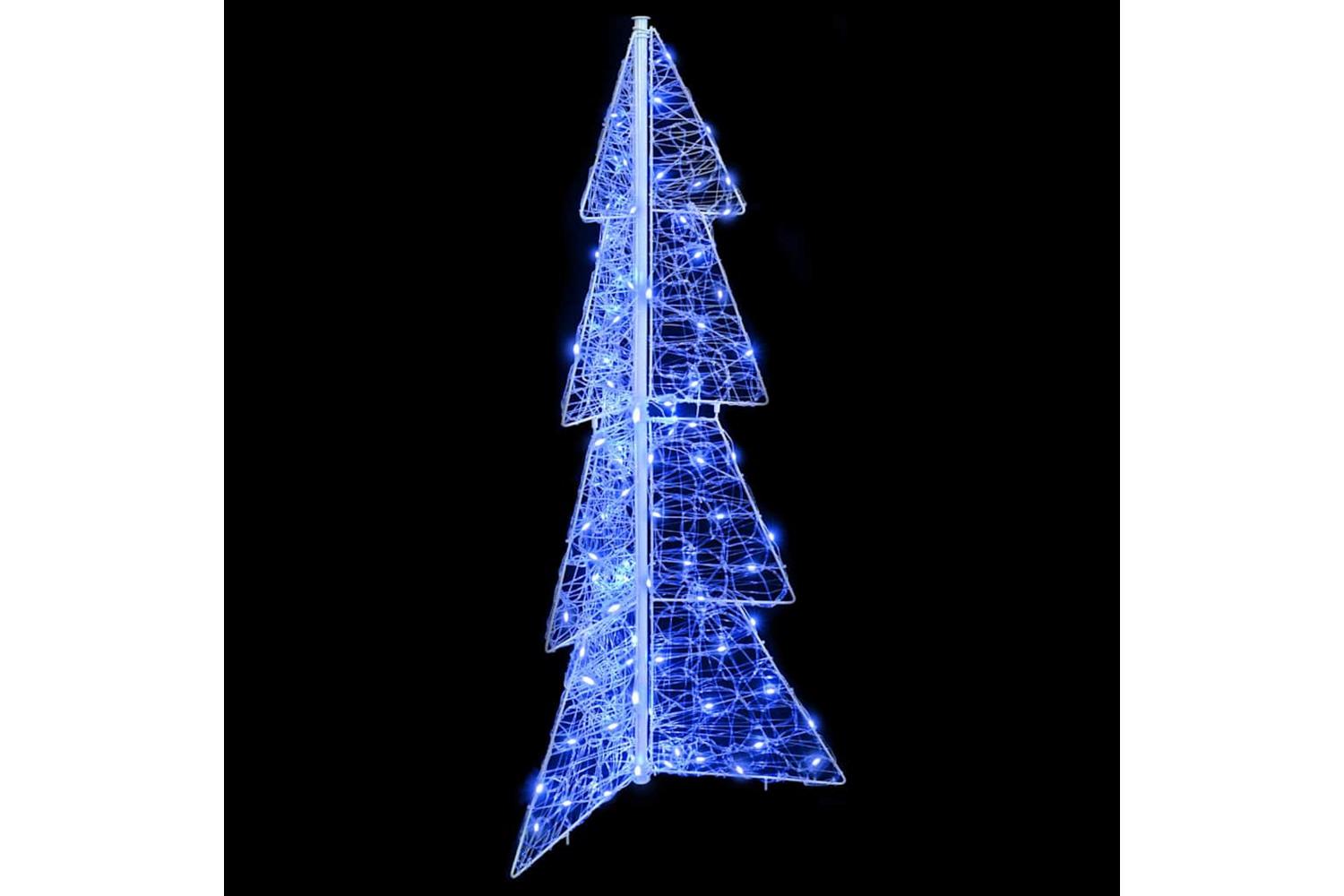 Vidaxl Christmas Tree With 100 Leds Blue 120 Cm Acrylic-3