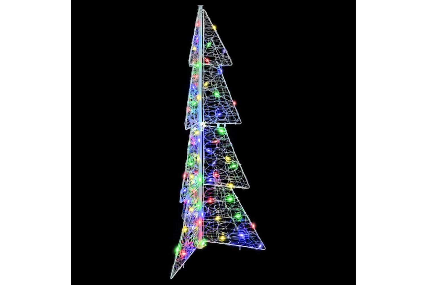 Vidaxl Christmas Tree With 100 Leds Multicolour 120 Cm Acrylic-3