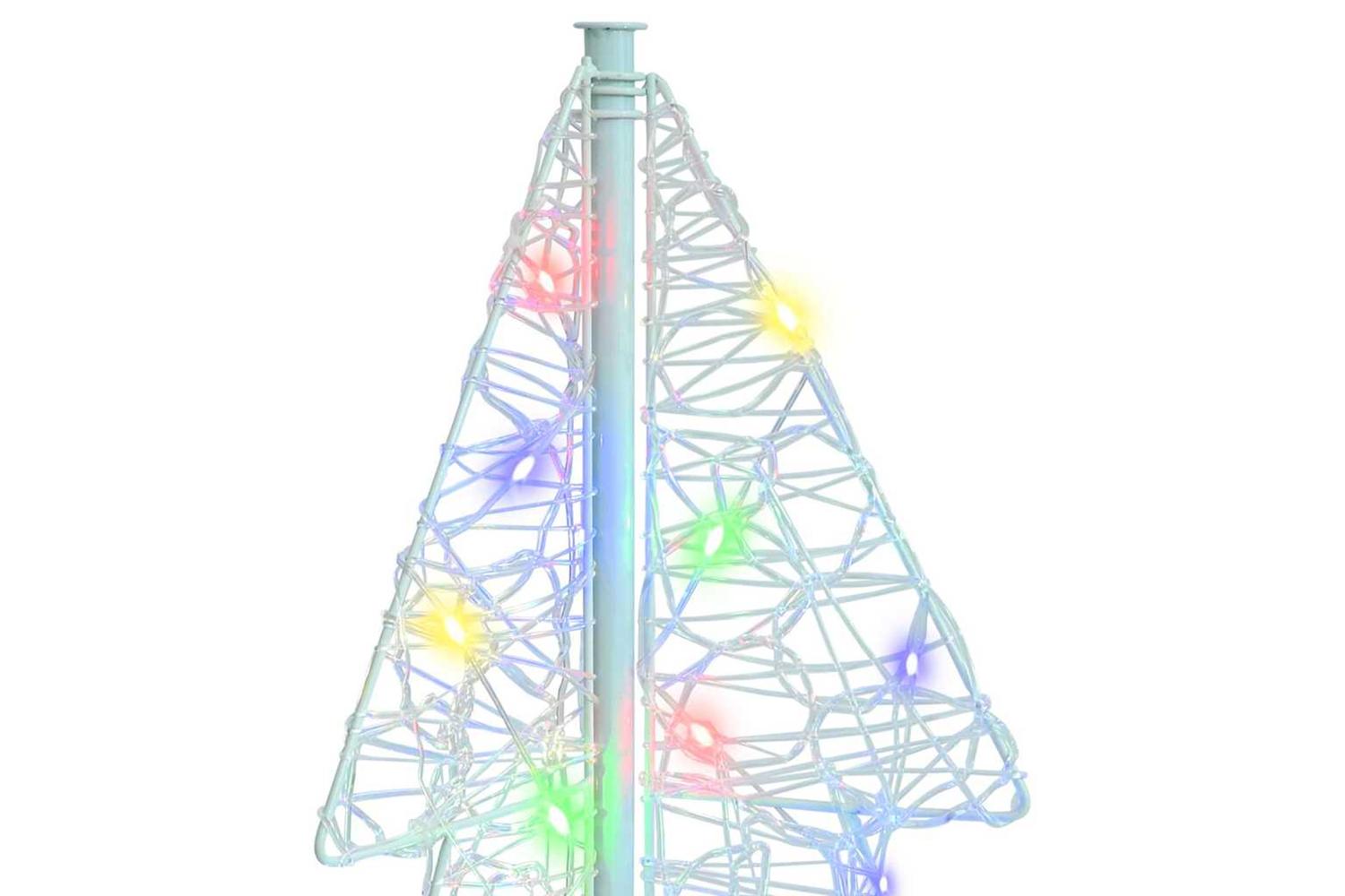 Vidaxl Christmas Tree With 100 Leds Multicolour 120 Cm Acrylic-4