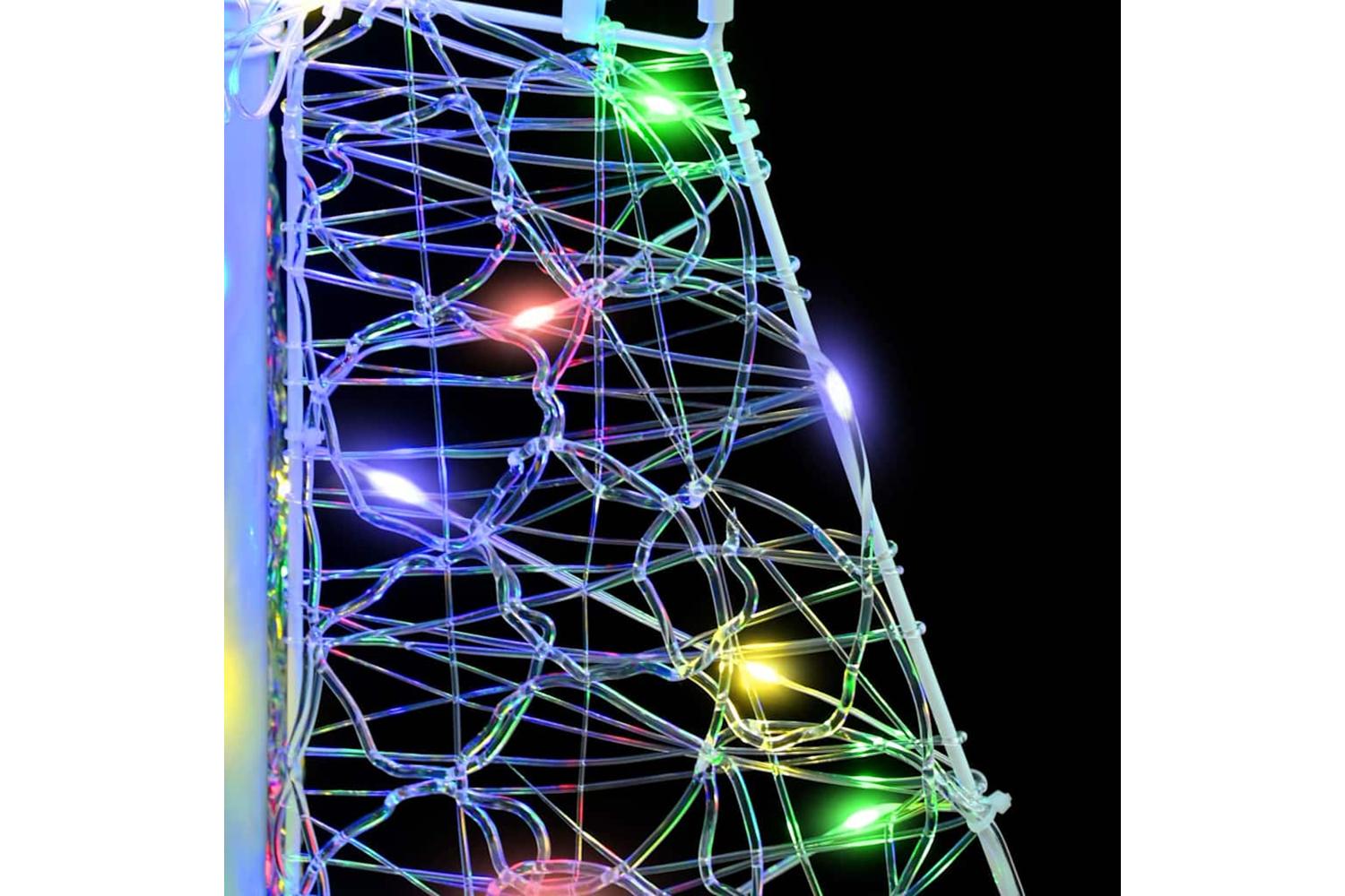 Vidaxl Christmas Tree With 100 Leds Multicolour 120 Cm Acrylic-5