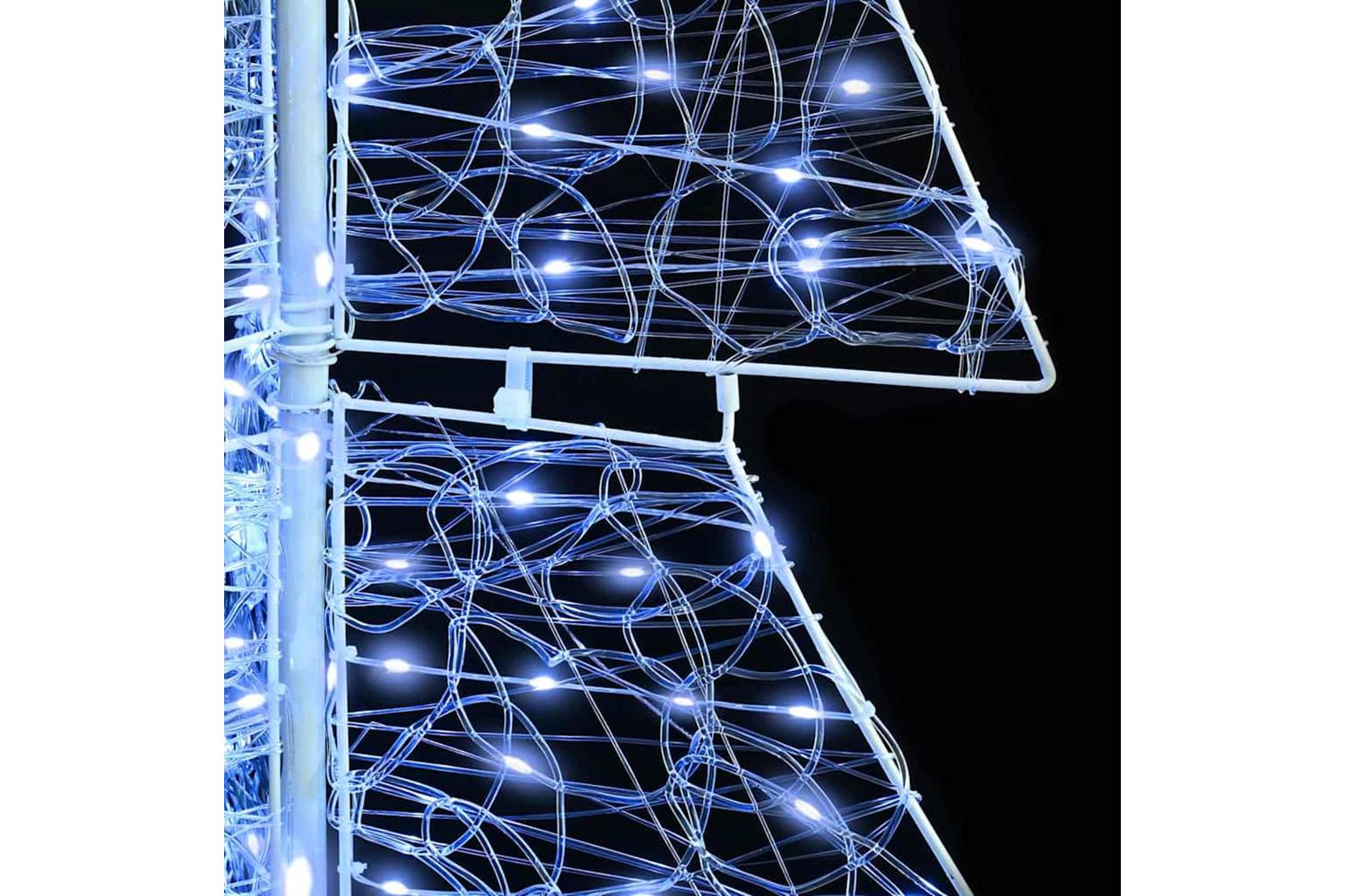 Vidaxl Christmas Tree With 160 Leds Cold White 150 Cm Acrylic-5