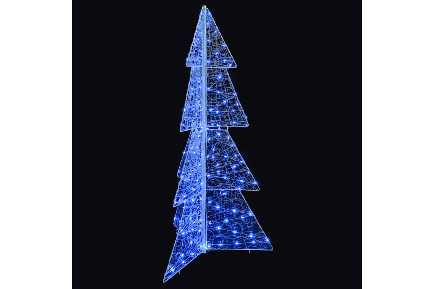 Vidaxl Christmas Tree With 160 Leds Blue 150 Cm Acrylic-3