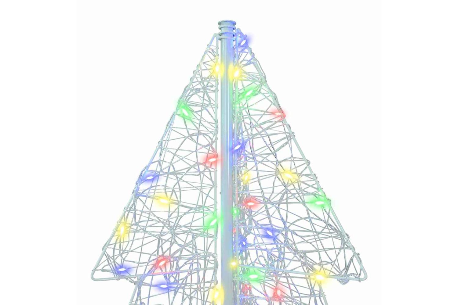 Vidaxl Christmas Tree With 160 Leds Multicolour 150 Cm Acrylic-4