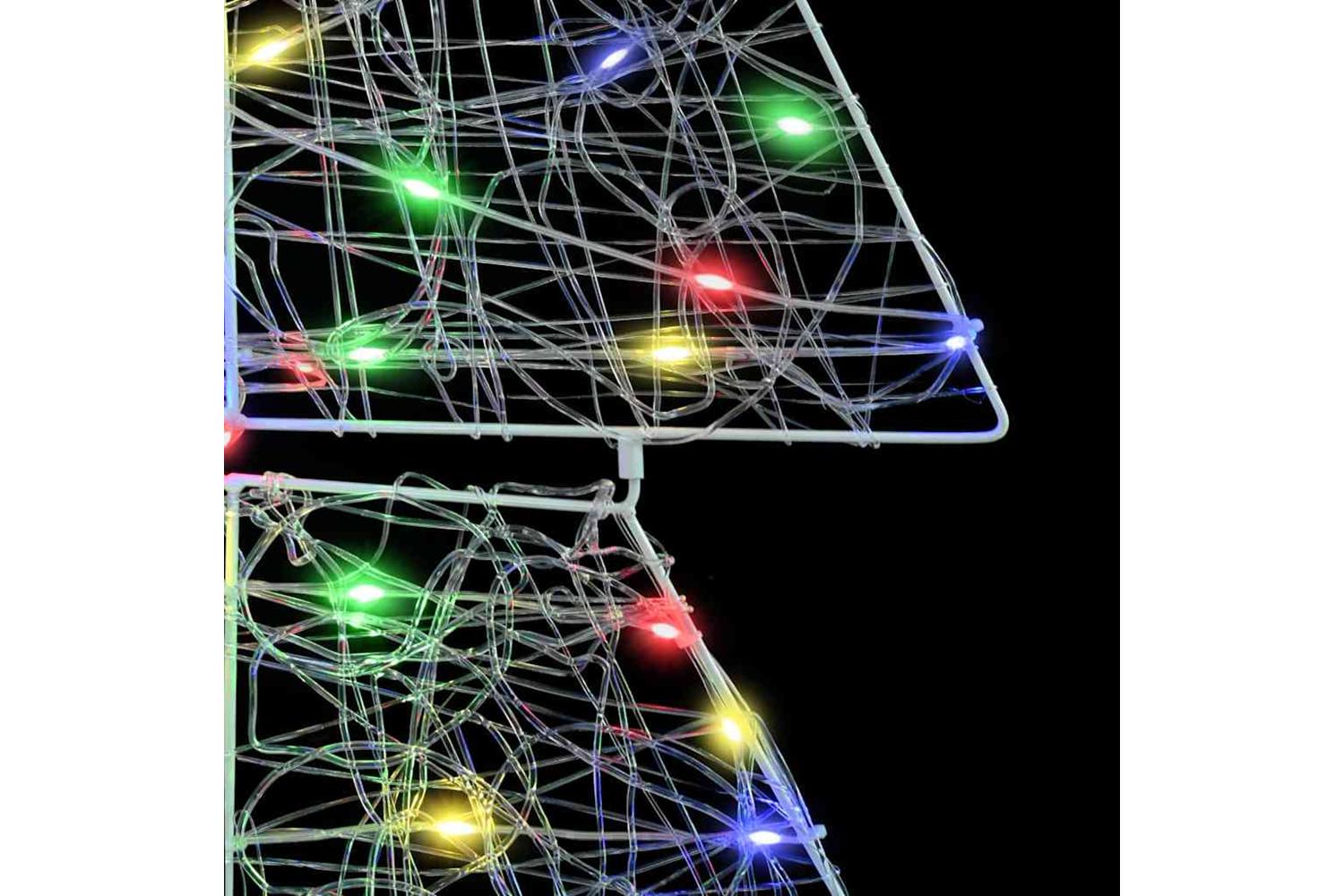 Vidaxl Christmas Tree With 160 Leds Multicolour 150 Cm Acrylic-5