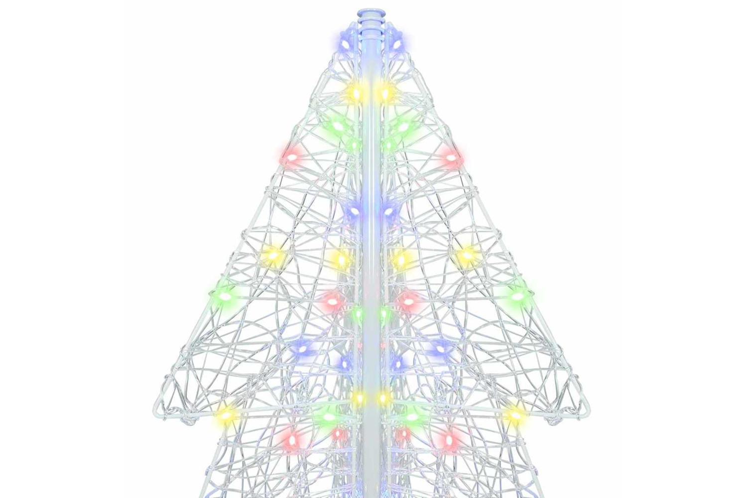 Vidaxl Christmas Tree With 240 Leds Multicolour 180 Cm Acrylic-4