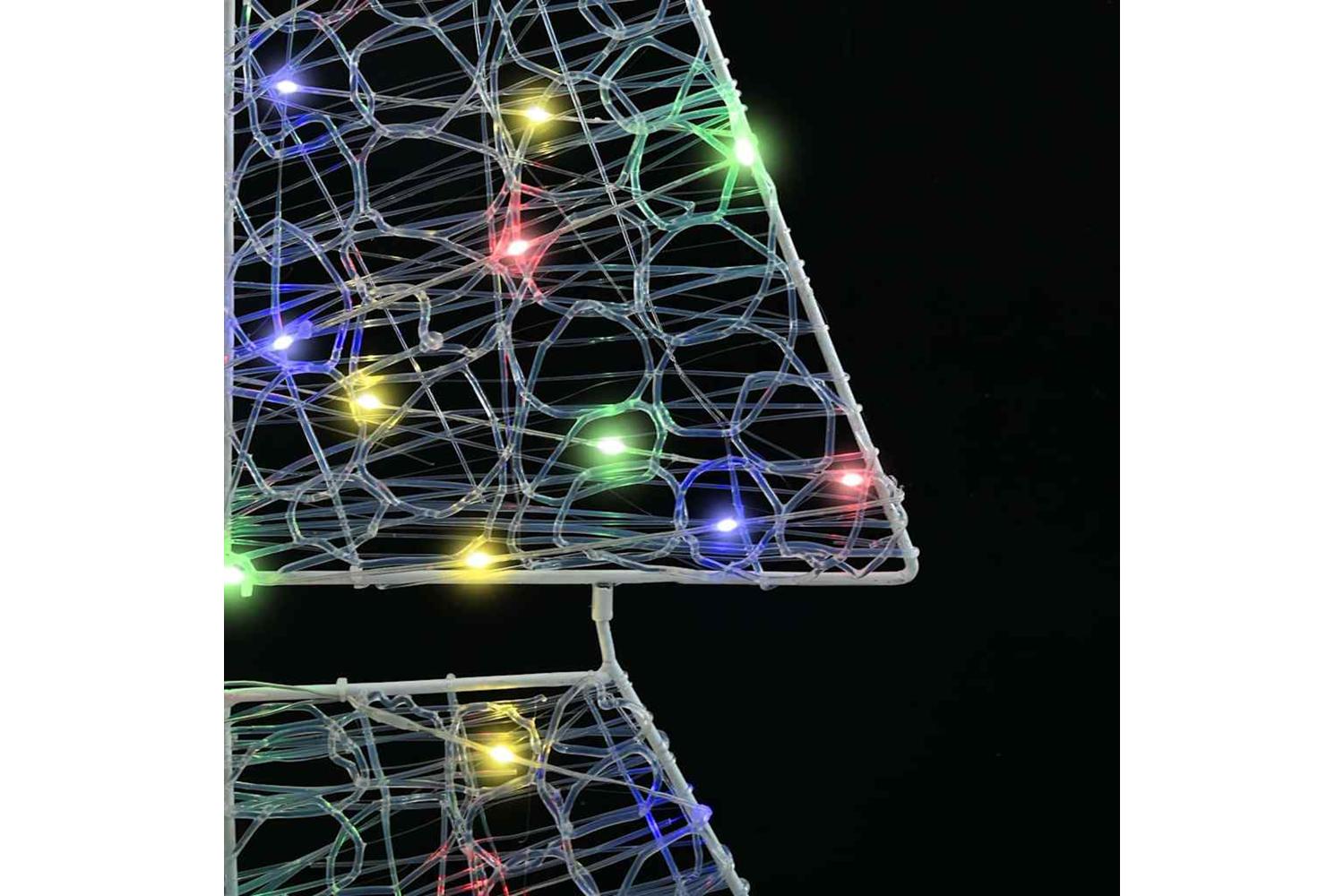 Vidaxl Christmas Tree With 240 Leds Multicolour 180 Cm Acrylic-5