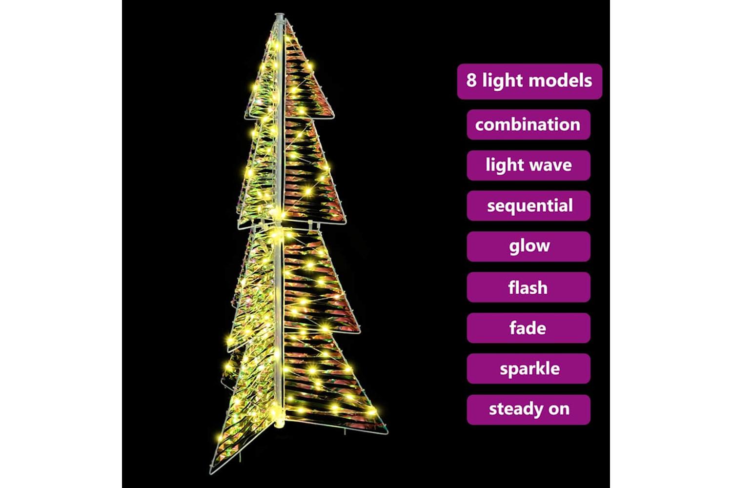 Vidaxl Christmas Tree With 100 Leds Warm White 120 Cm Pet-7