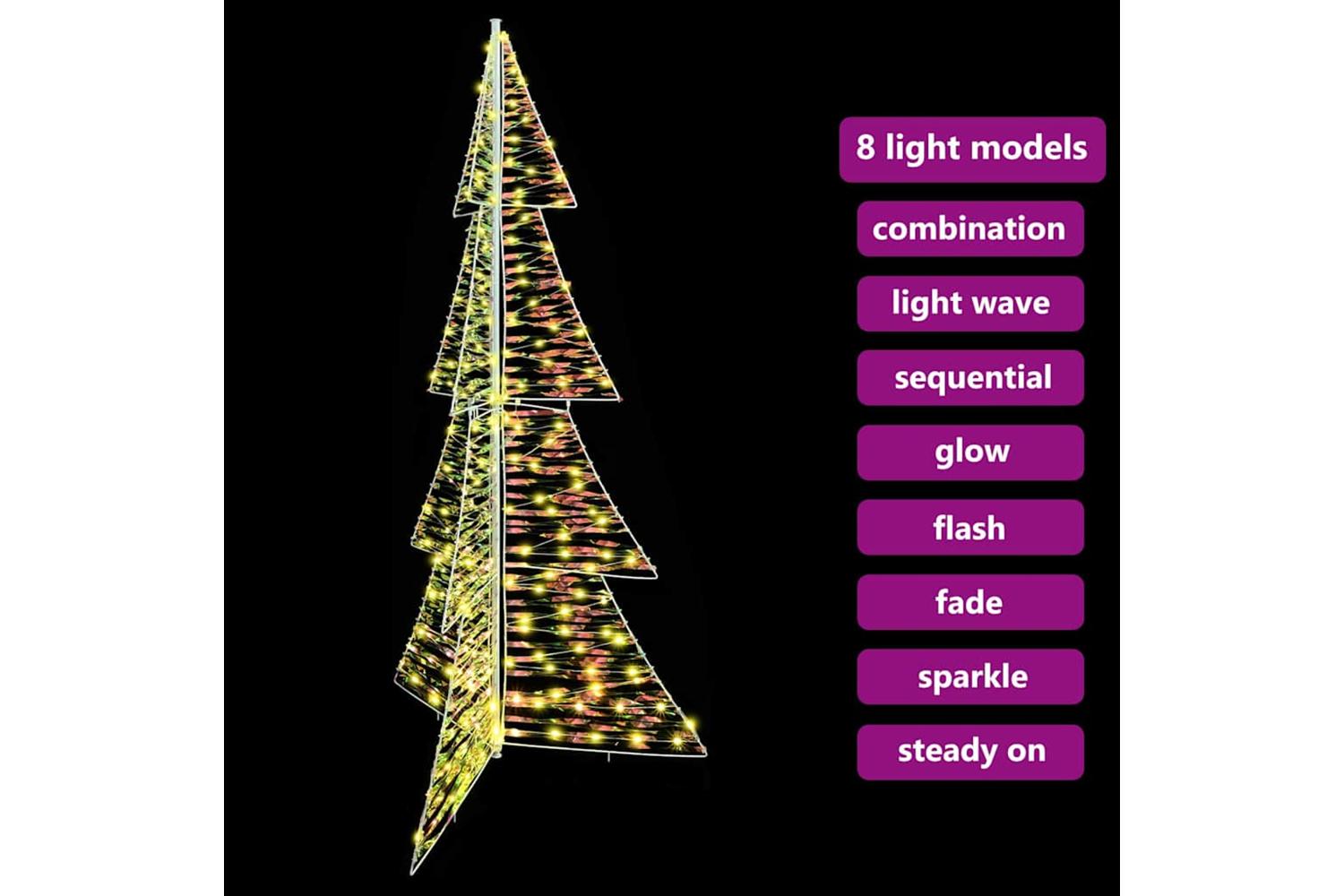 Vidaxl Christmas Tree With 240 Leds Warm White 180 Cm Pet-7