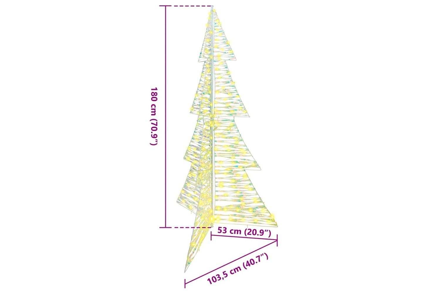Vidaxl Christmas Tree With 240 Leds Warm White 180 Cm Pet-8