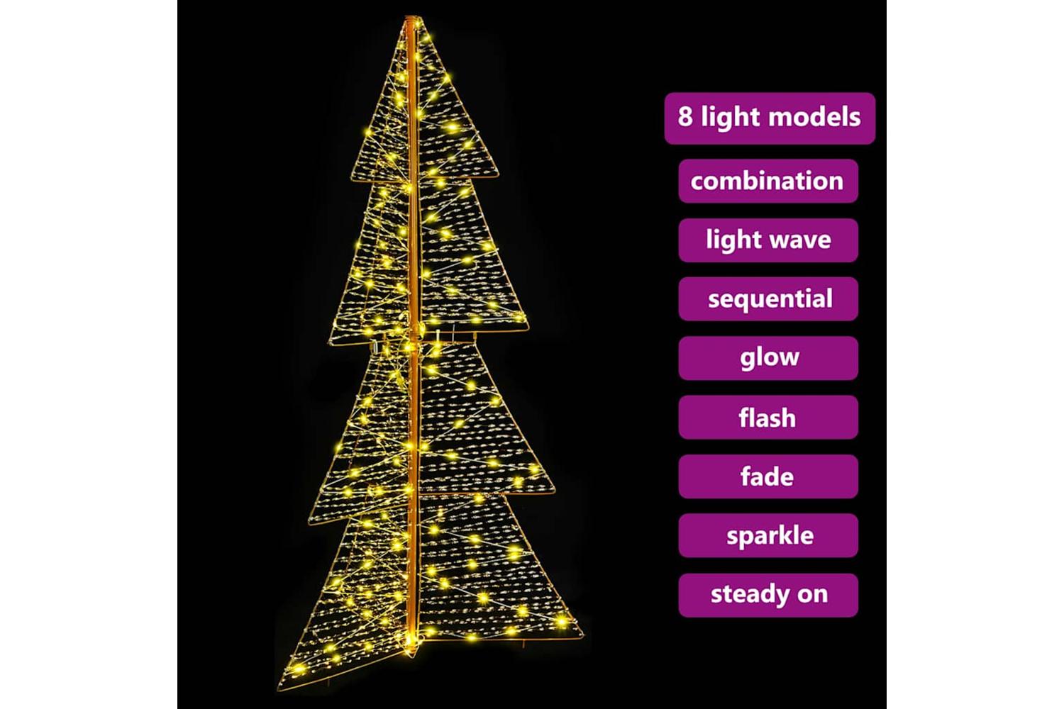 Vidaxl Christmas Tree With 160 Leds Warm White 150 Cm Pet-7